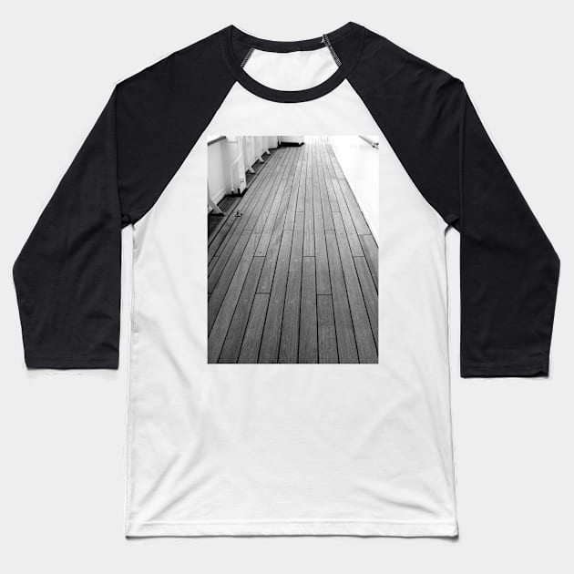 Deck, Royal Yacht Britannia, Edinburgh Baseball T-Shirt by robsteadman